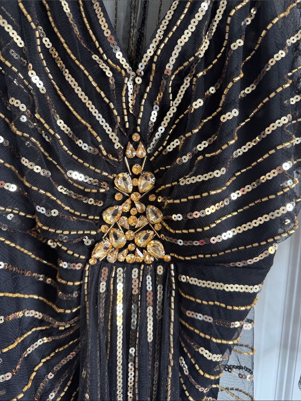 Babeyond Dress Maxi Zouzou Crystal Encrusted Evening Gown - Picture 5 of 11